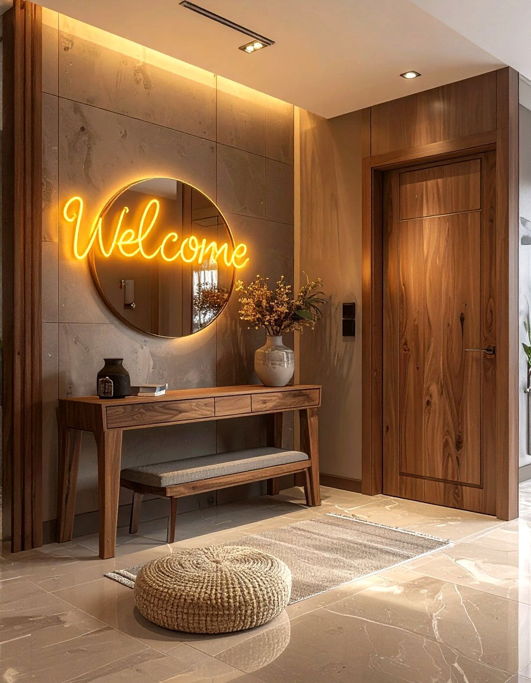 Entryway Welcome Neon - 30 neon sign ideas