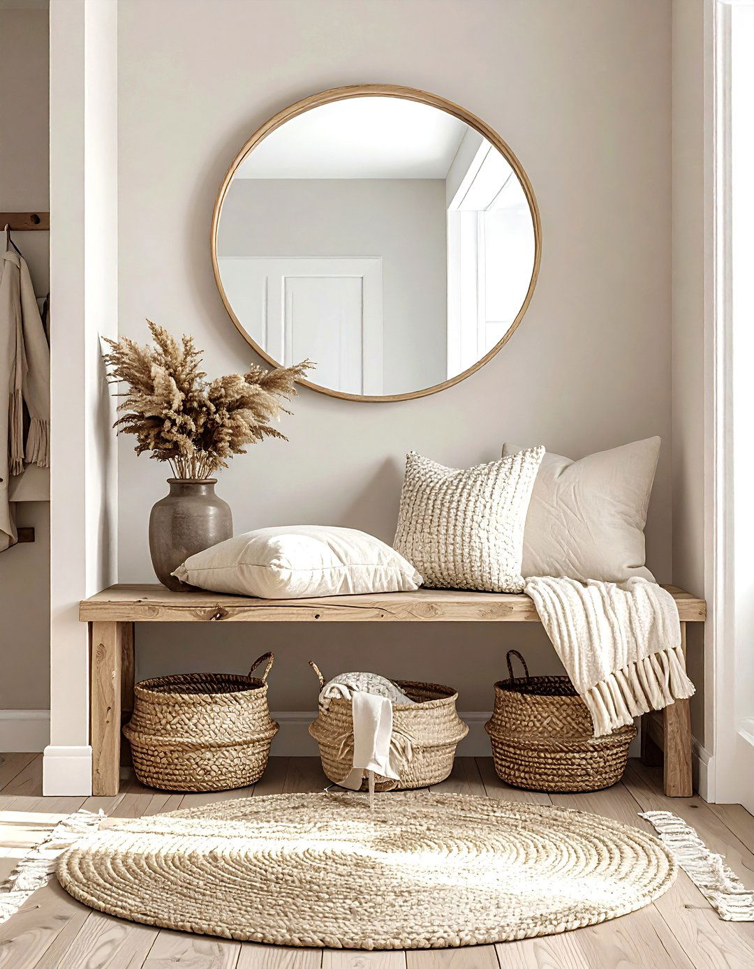 Entryway bench - 30 one-day decor project ideas