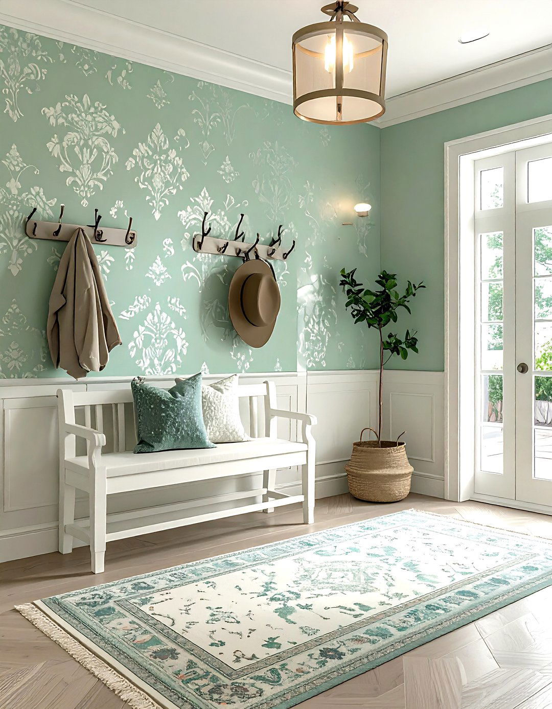 Entryway damask wallpaper - 30 damask wallpaper ideas