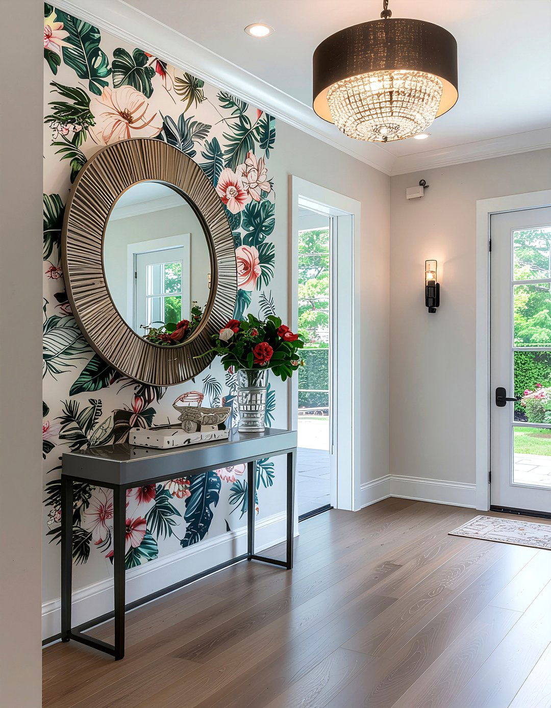 Entryway floral wallpaper - 30 floral wallpaper ideas