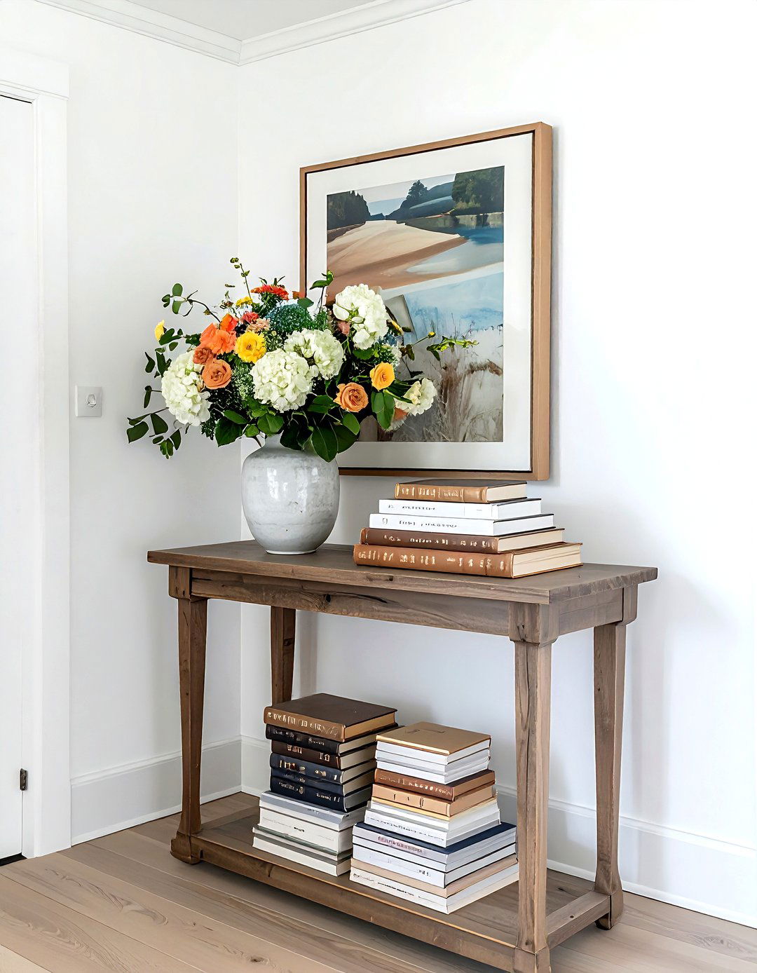 Entryway table books - 30 book styling ideas