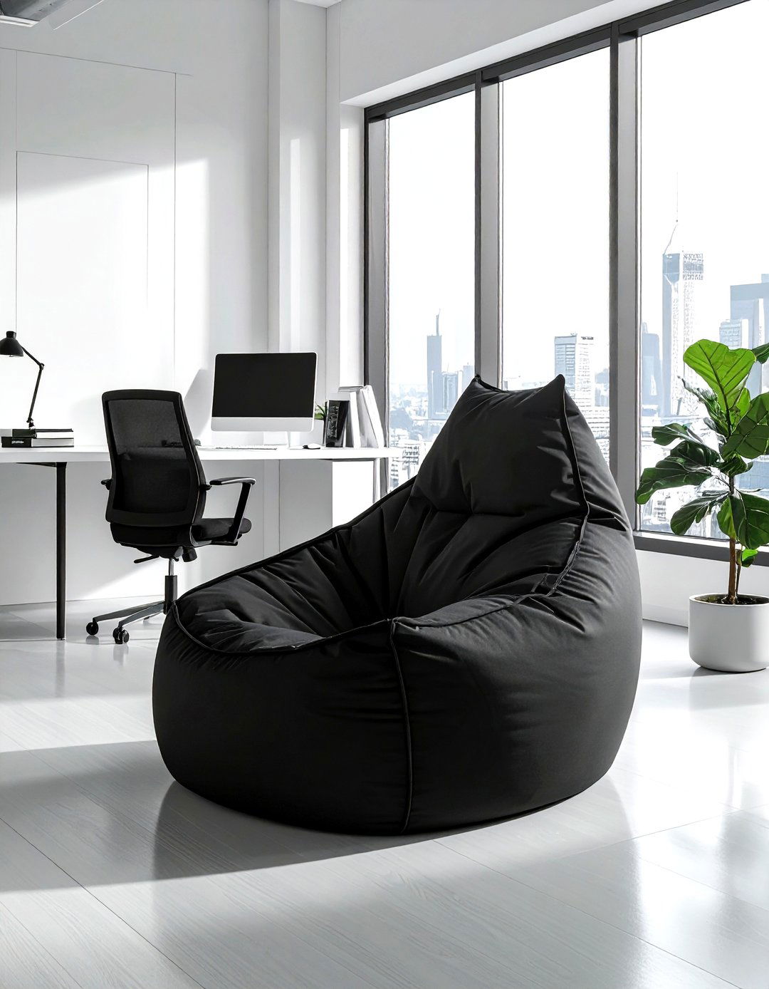 Ergonomic bean bag chair - 30 living room bean bag ideas
