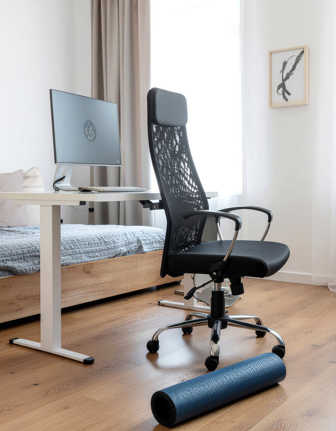Ergonomic bedroom office - 30 bedroom office combo ideas