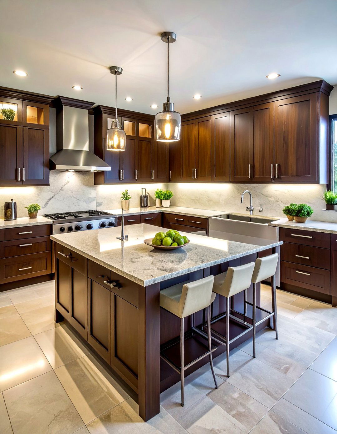 Espresso Kitchen Cabinets Nickel Accents - 30 nickel accent kitchen ideas