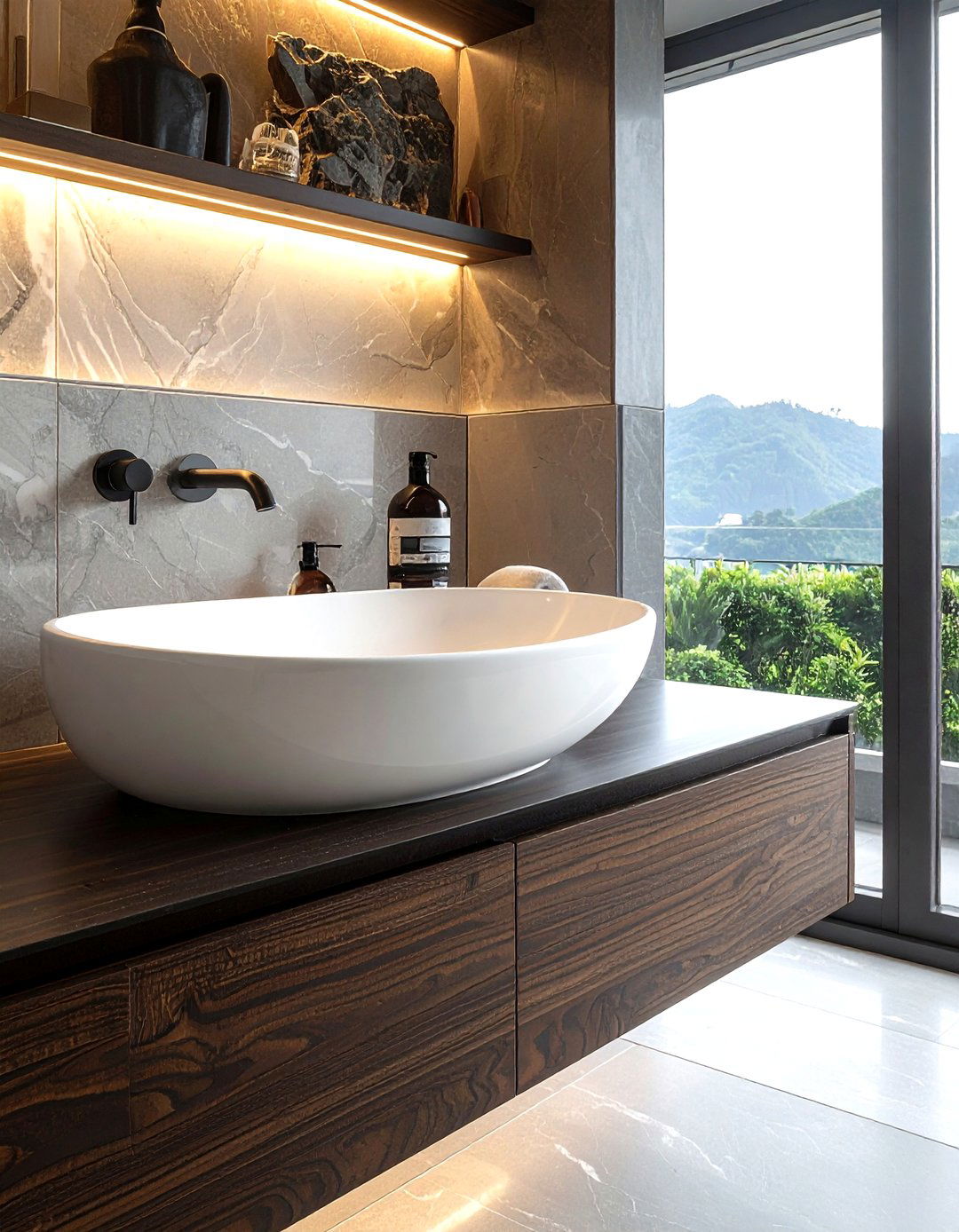 Espresso Vanity Vessel Sink - 30 espresso bathroom ideas