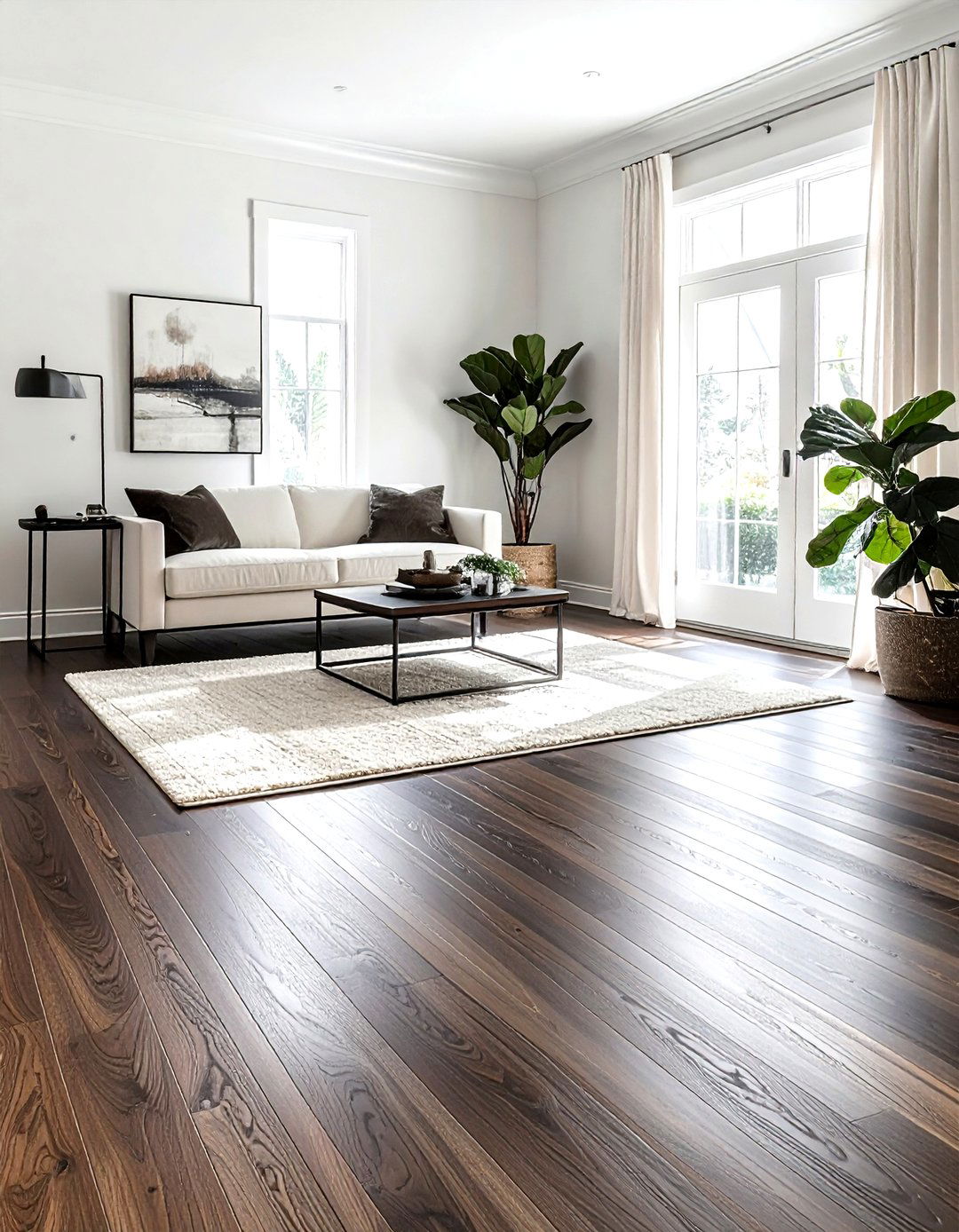 Espresso Wood Flooring - 30 brown decor ideas