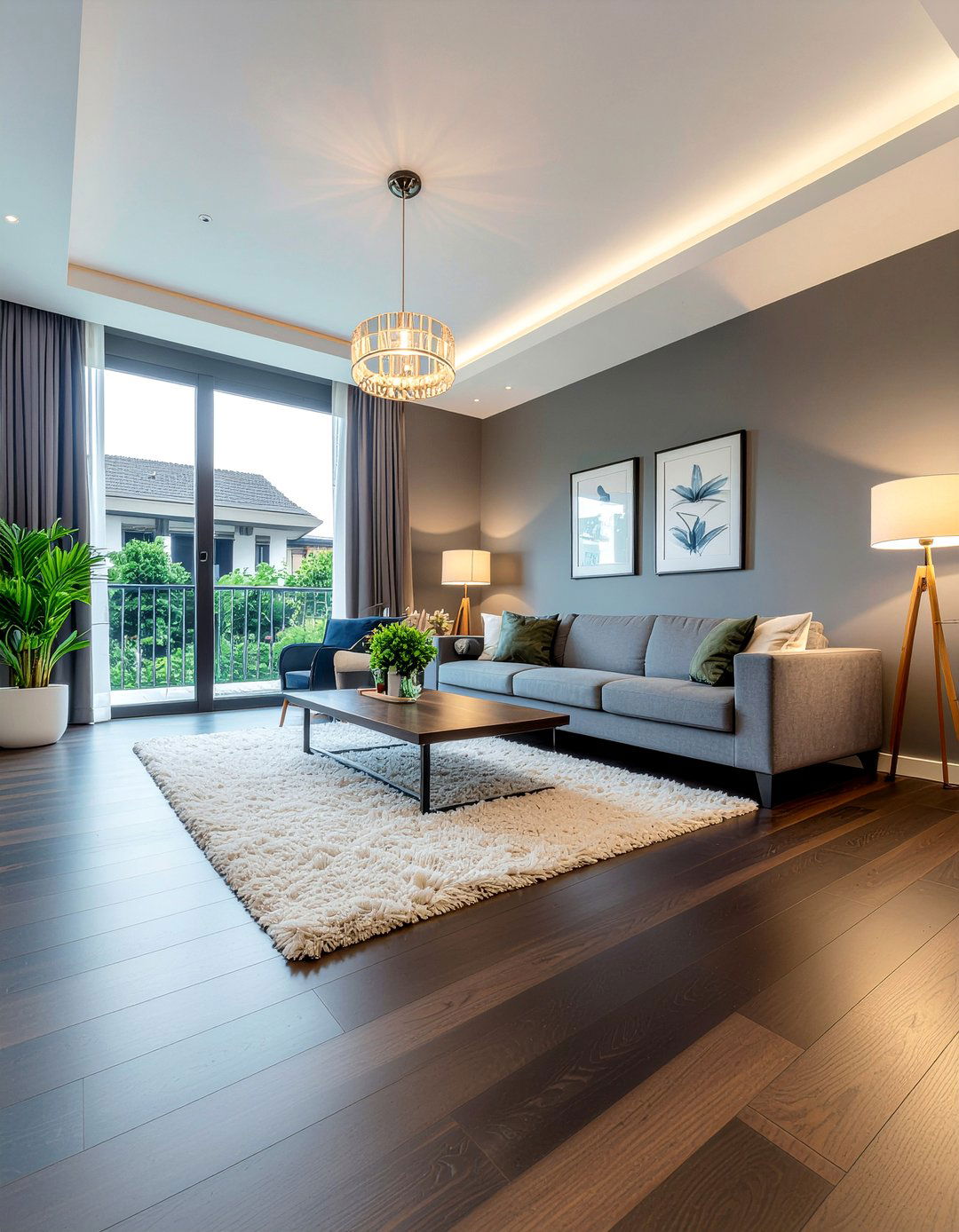 Espresso bamboo flooring - 30 living room bamboo flooring ideas