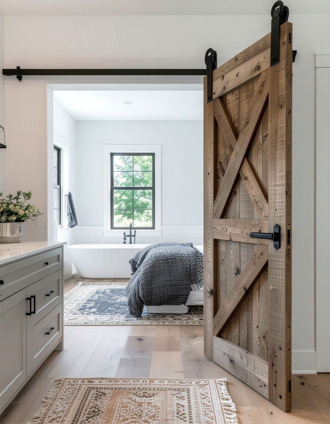 Espresso barn door - 30 espresso decor ideas