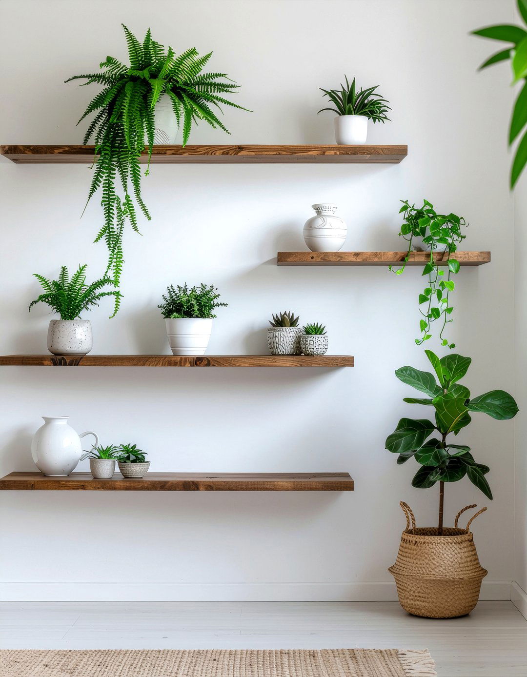 Espresso floating shelves - 30 espresso decor ideas