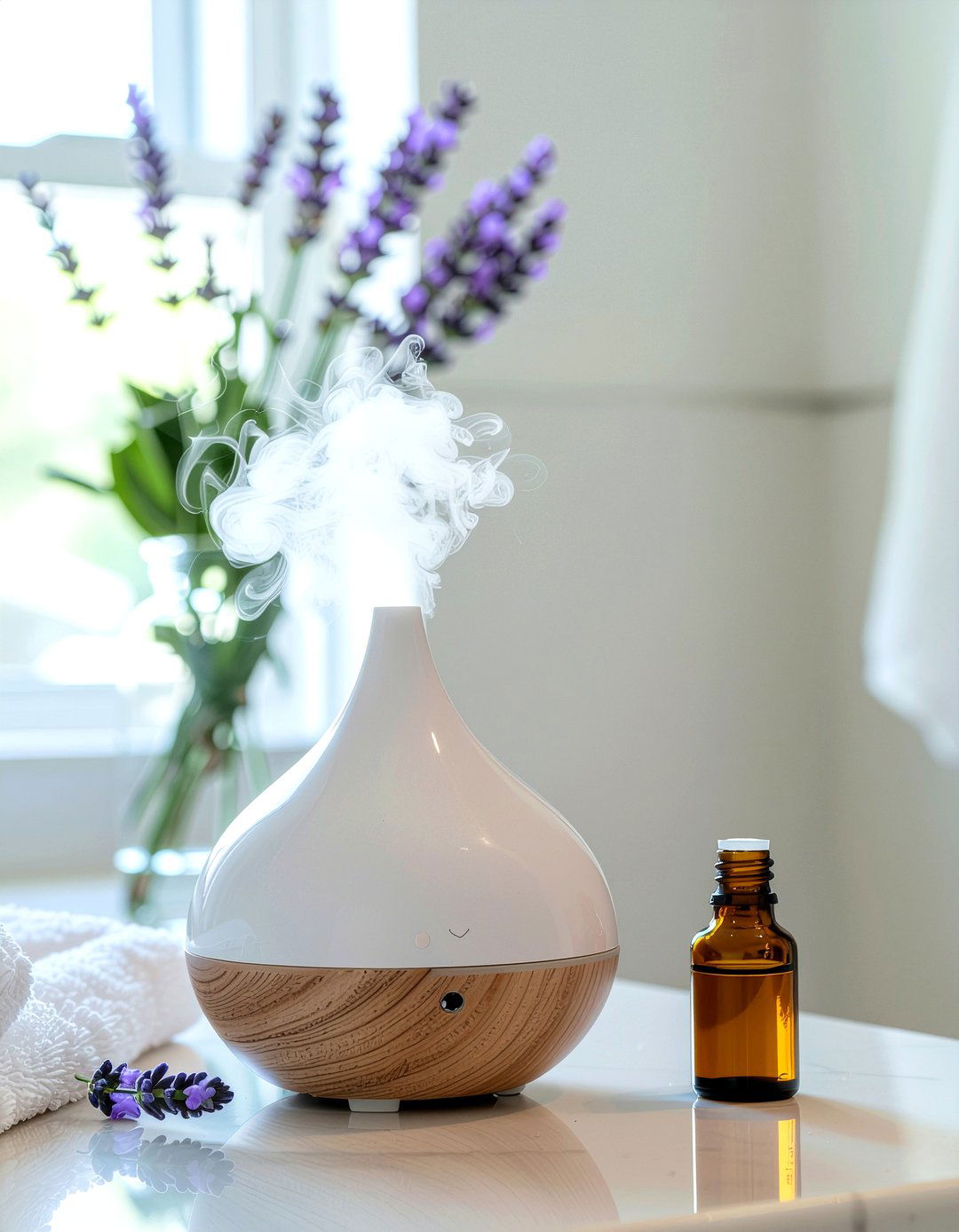 Essential Oil Diffuser - 30 natural bathroom product ideas