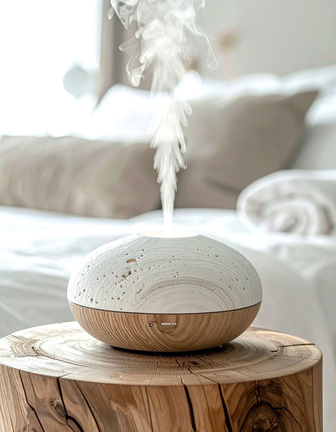 Essential Oil Diffuser - 30 bedside table decor ideas
