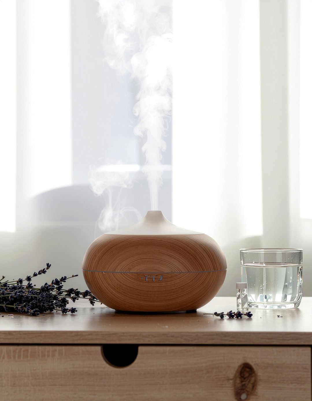 Essential oil diffuser - 30 wellness bedroom ideas