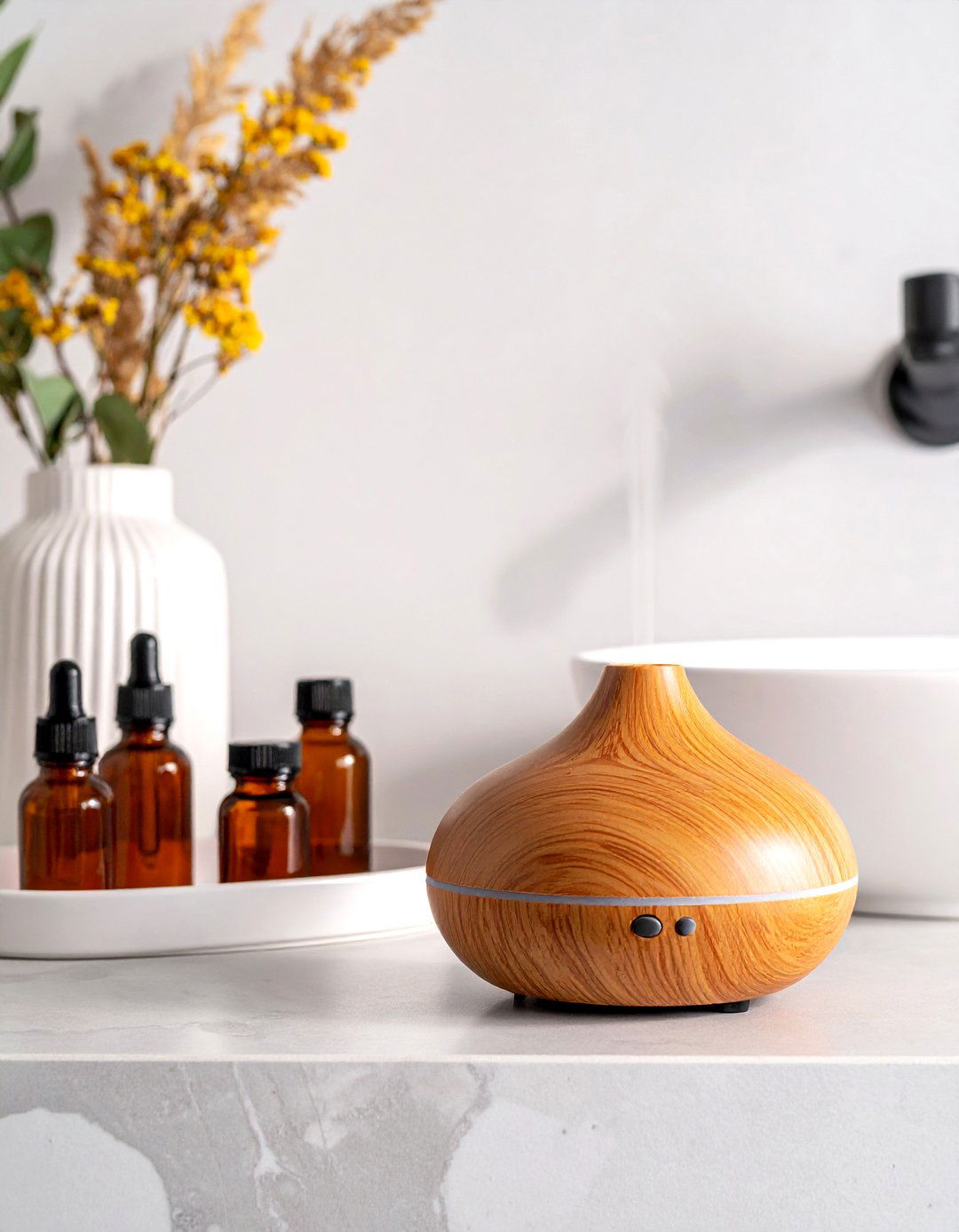 Essential oil diffuser - 30 bathroom wellness ideas