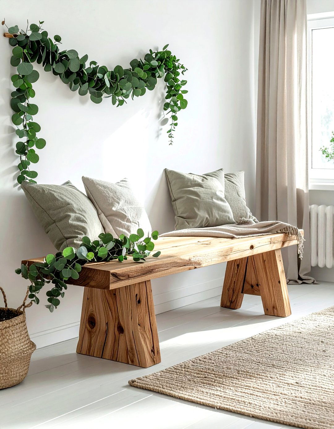 Eucalyptus Bench Decor - 30 dining room eucalyptus ideas