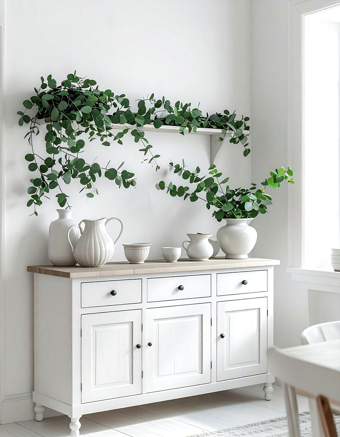 Eucalyptus Cabinet Top - 30 dining room eucalyptus ideas