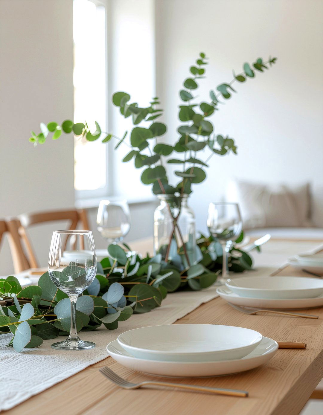 Eucalyptus Decor - 30 dining room plant ideas