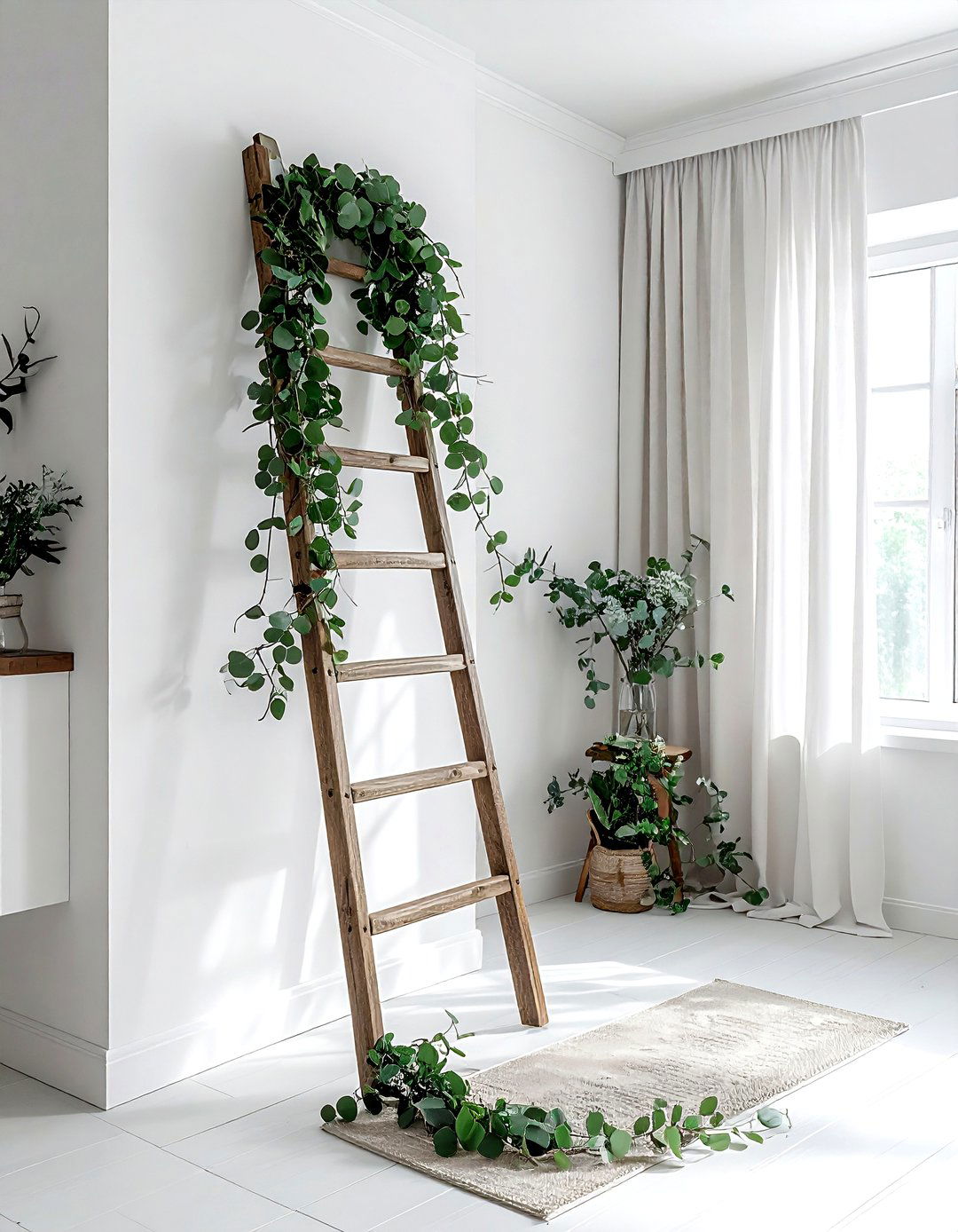Eucalyptus Decorative Ladder - 30 dining room eucalyptus ideas