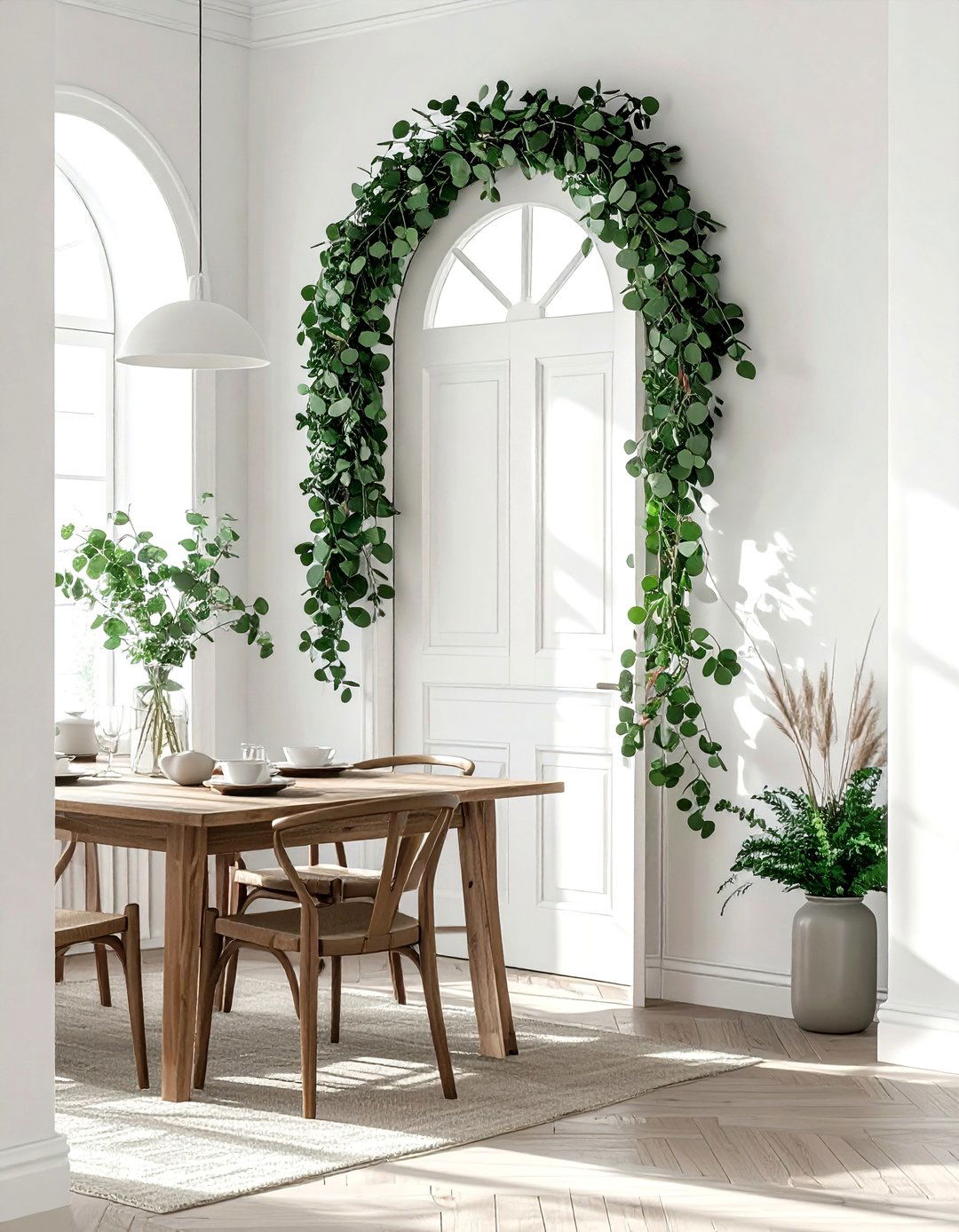 Eucalyptus Doorway Swag - 30 dining room eucalyptus ideas