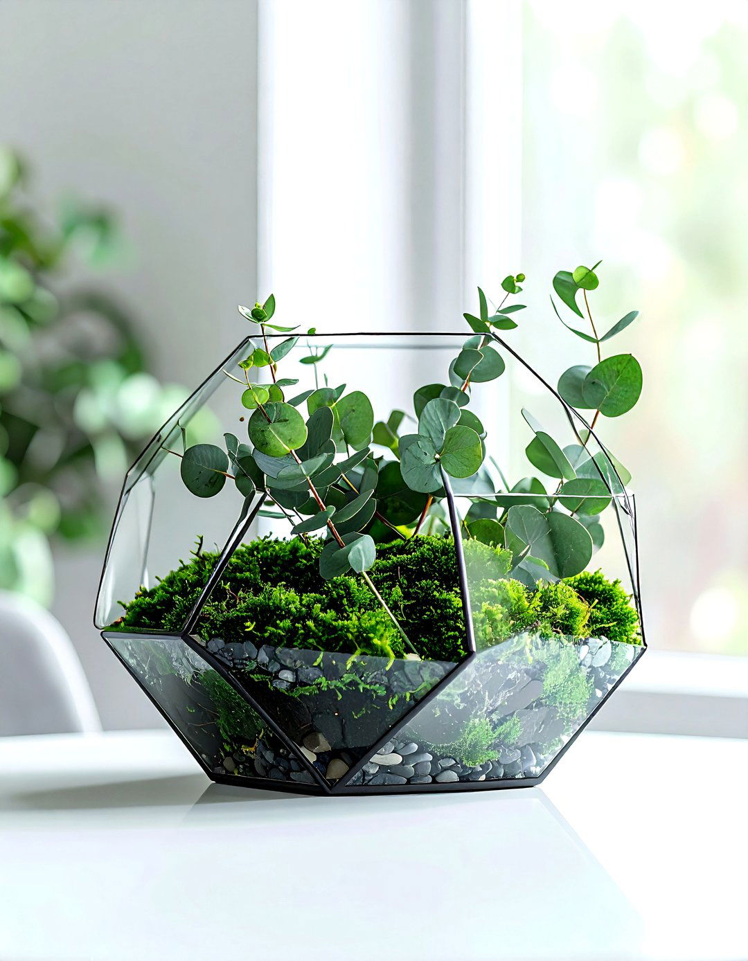 Eucalyptus Glass Terrarium - 30 dining room eucalyptus ideas