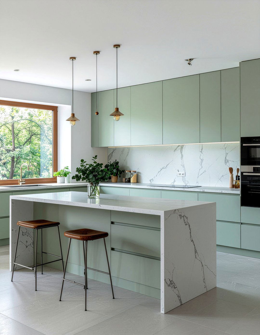 Eucalyptus Green Kitchen - 30 green kitchen design ideas