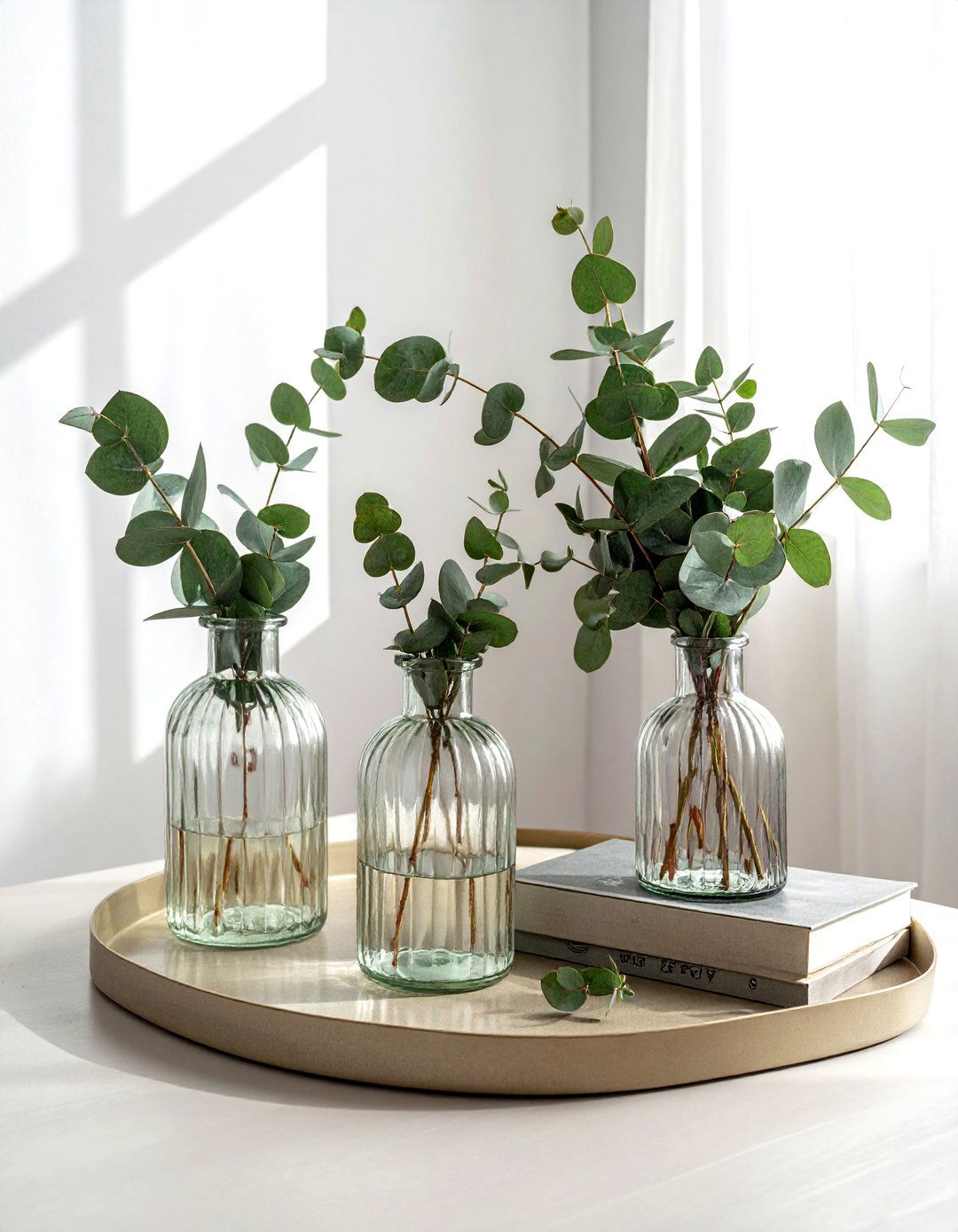 Eucalyptus Greenery Glass Vases Decor - 30 modern farmhouse decor ideas