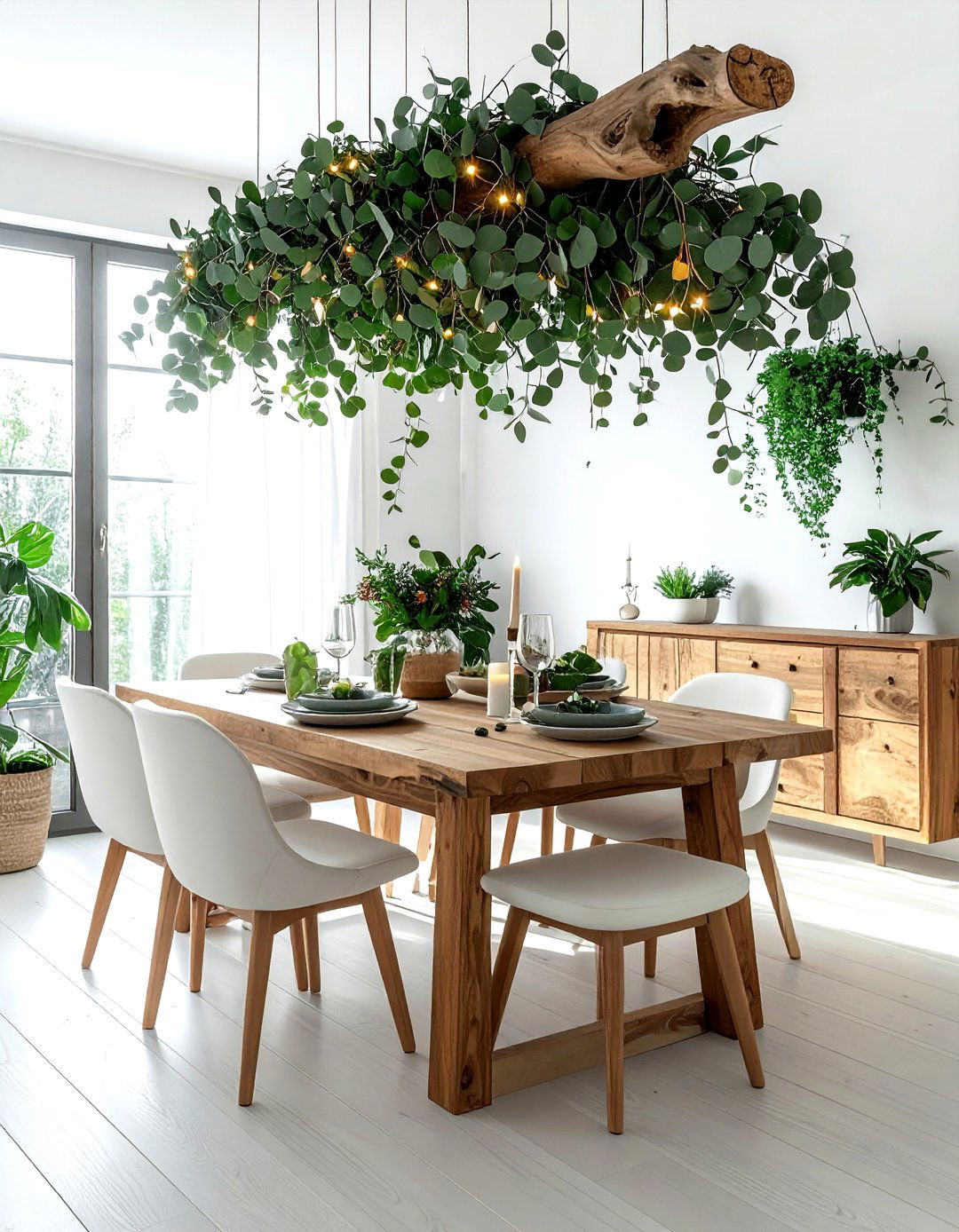 Eucalyptus Hanging Branch - 30 dining room eucalyptus ideas
