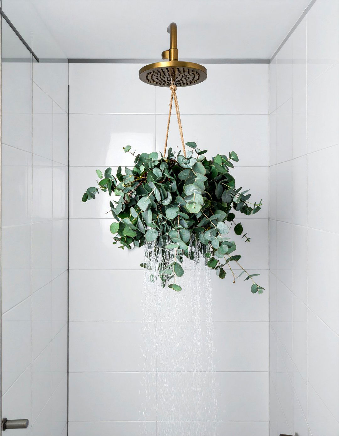 Eucalyptus Hanging In Shower - 30 earthy bathroom ideas