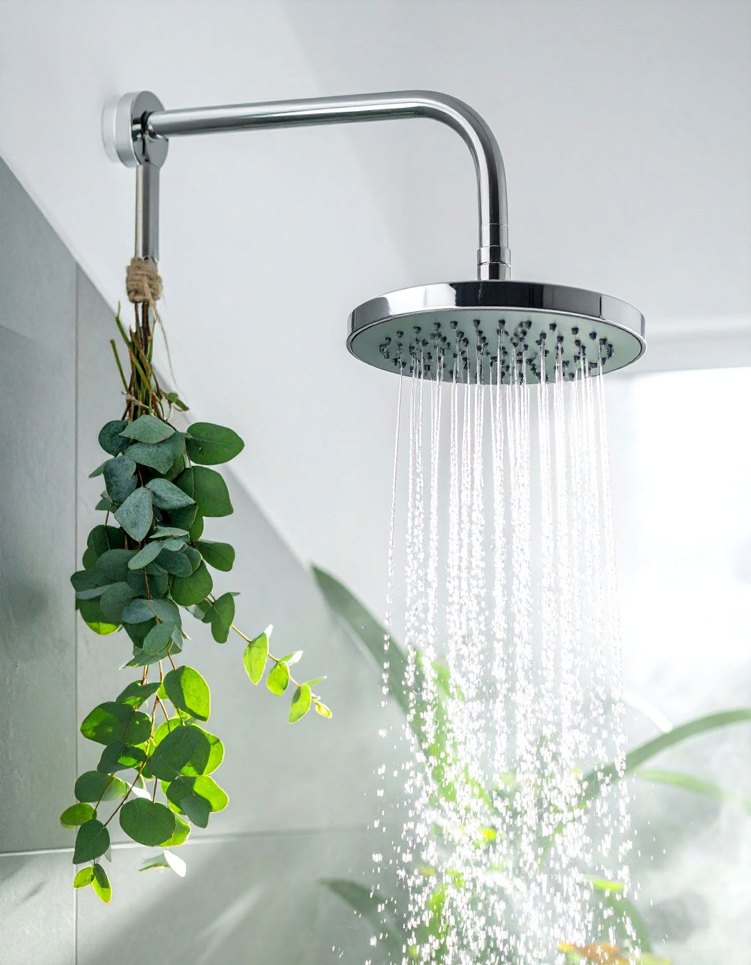 Eucalyptus Hanging Shower - 30 California bathroom ideas
