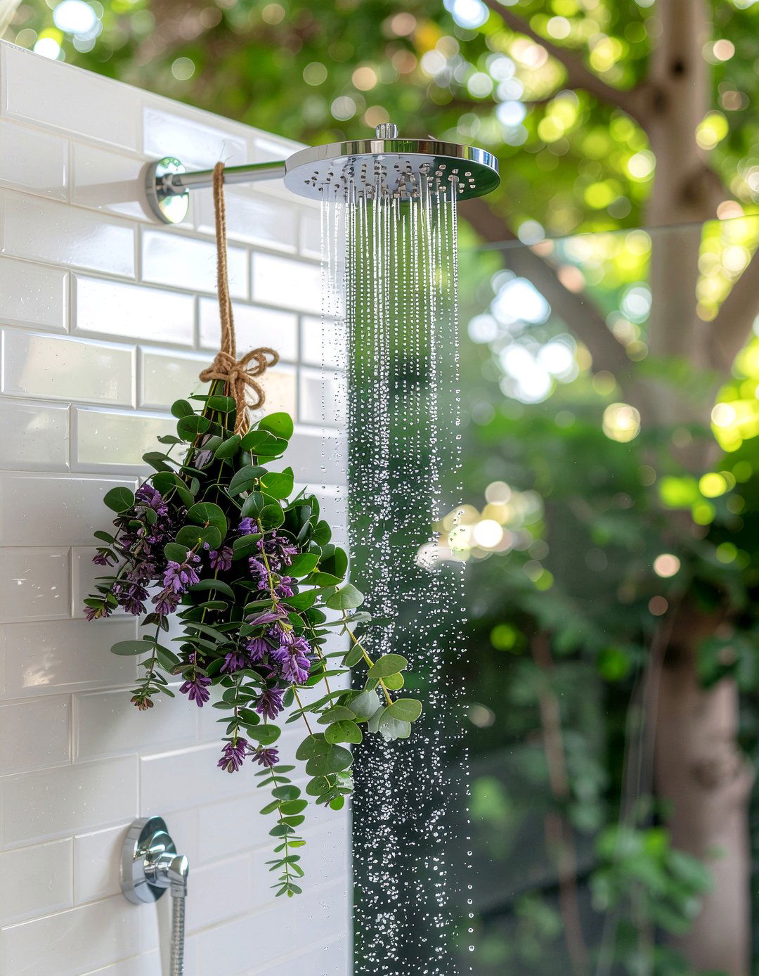 Eucalyptus Hanging Shower - 30 bathroom refresh ideas