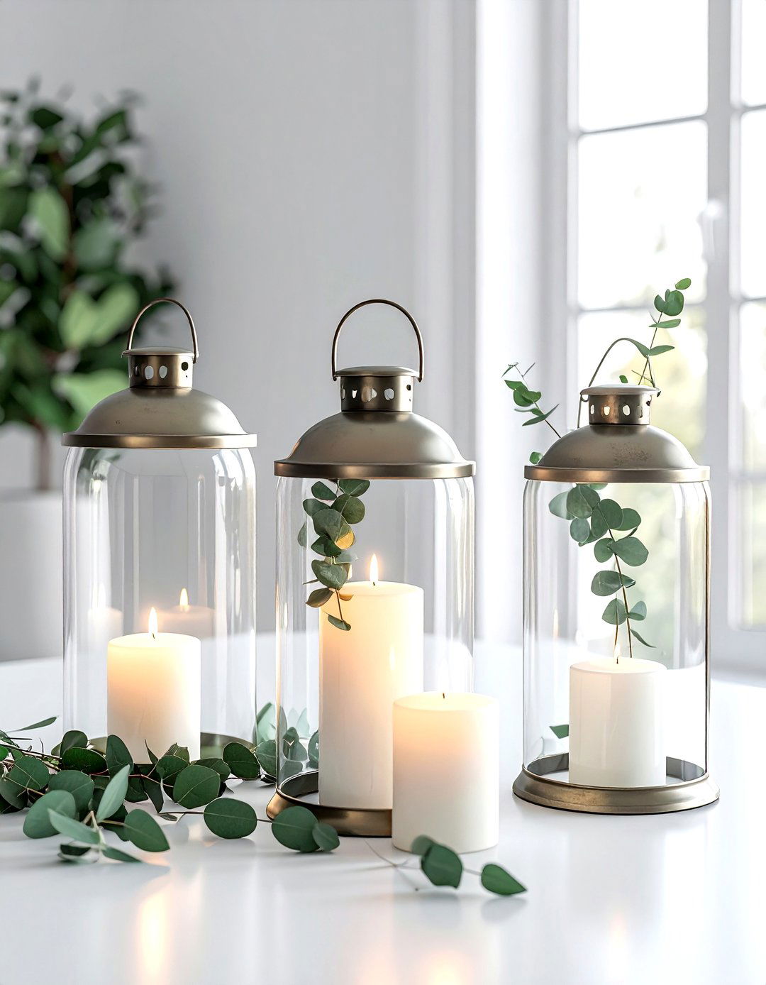 Eucalyptus Lantern Filler - 30 dining room eucalyptus ideas