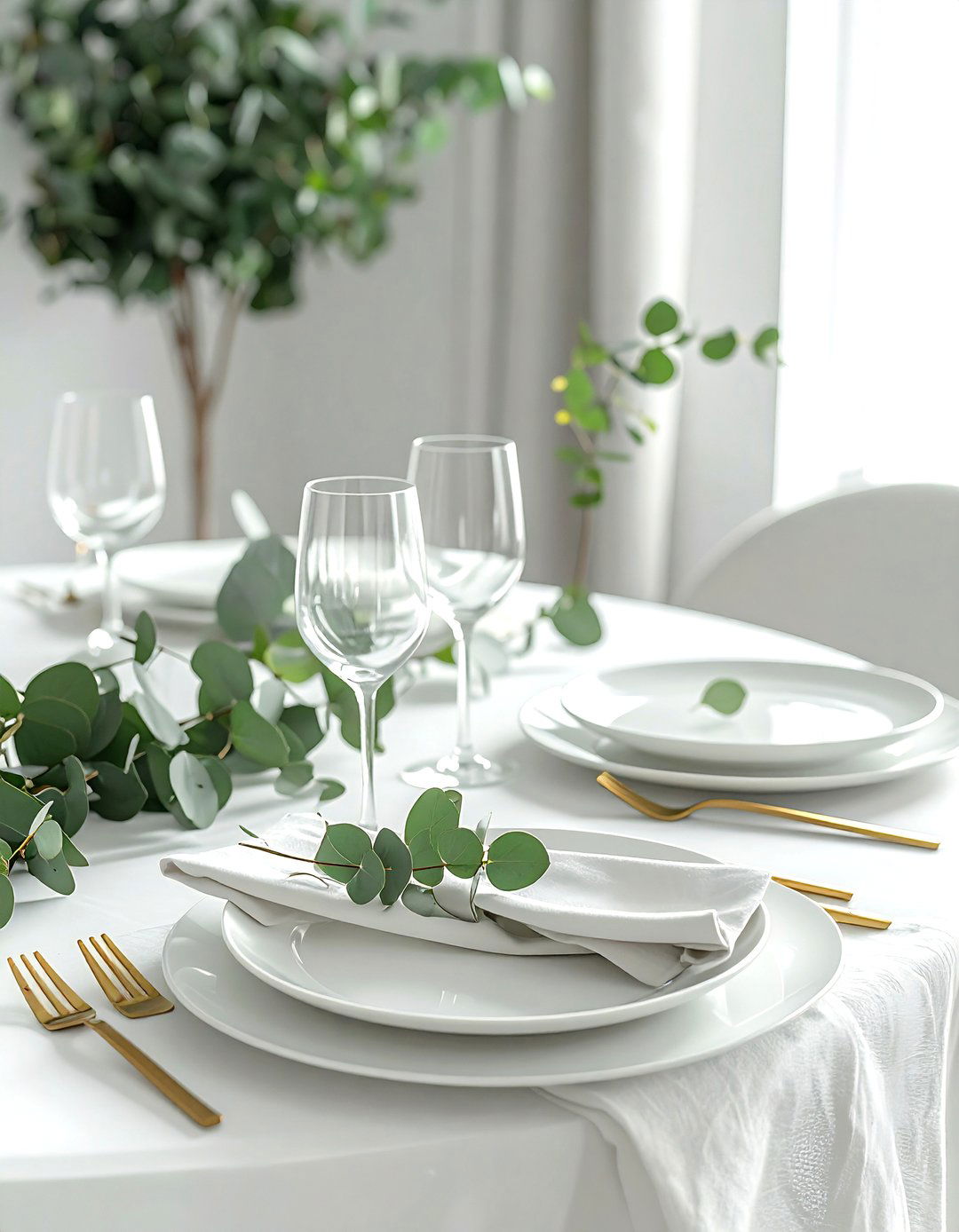 Eucalyptus Place Setting - 30 dining room eucalyptus ideas