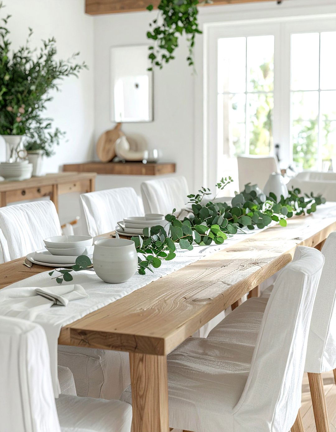 Eucalyptus Table Runner - 30 dining room eucalyptus ideas