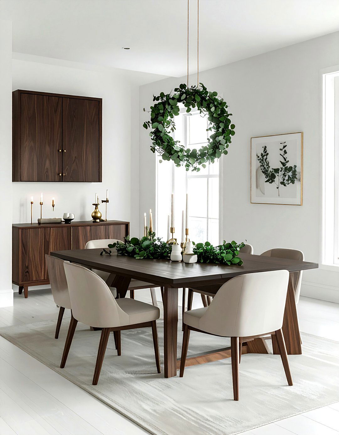 Eucalyptus Wreath - 30 dining room eucalyptus ideas