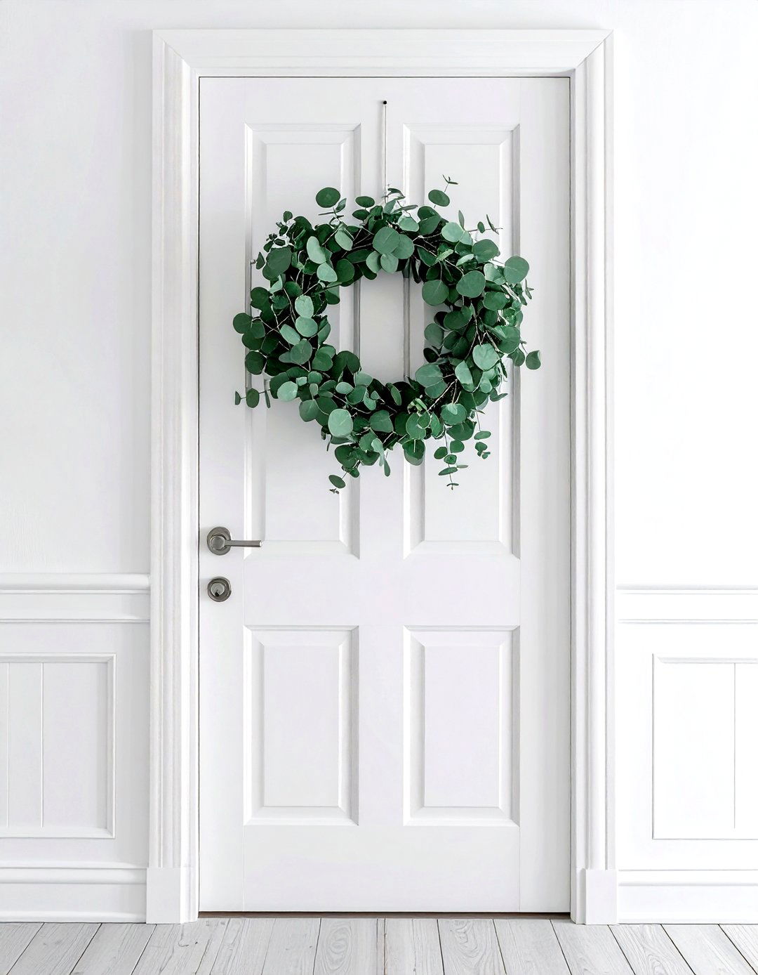 Eucalyptus door wreath - 30 decor finishing touch ideas
