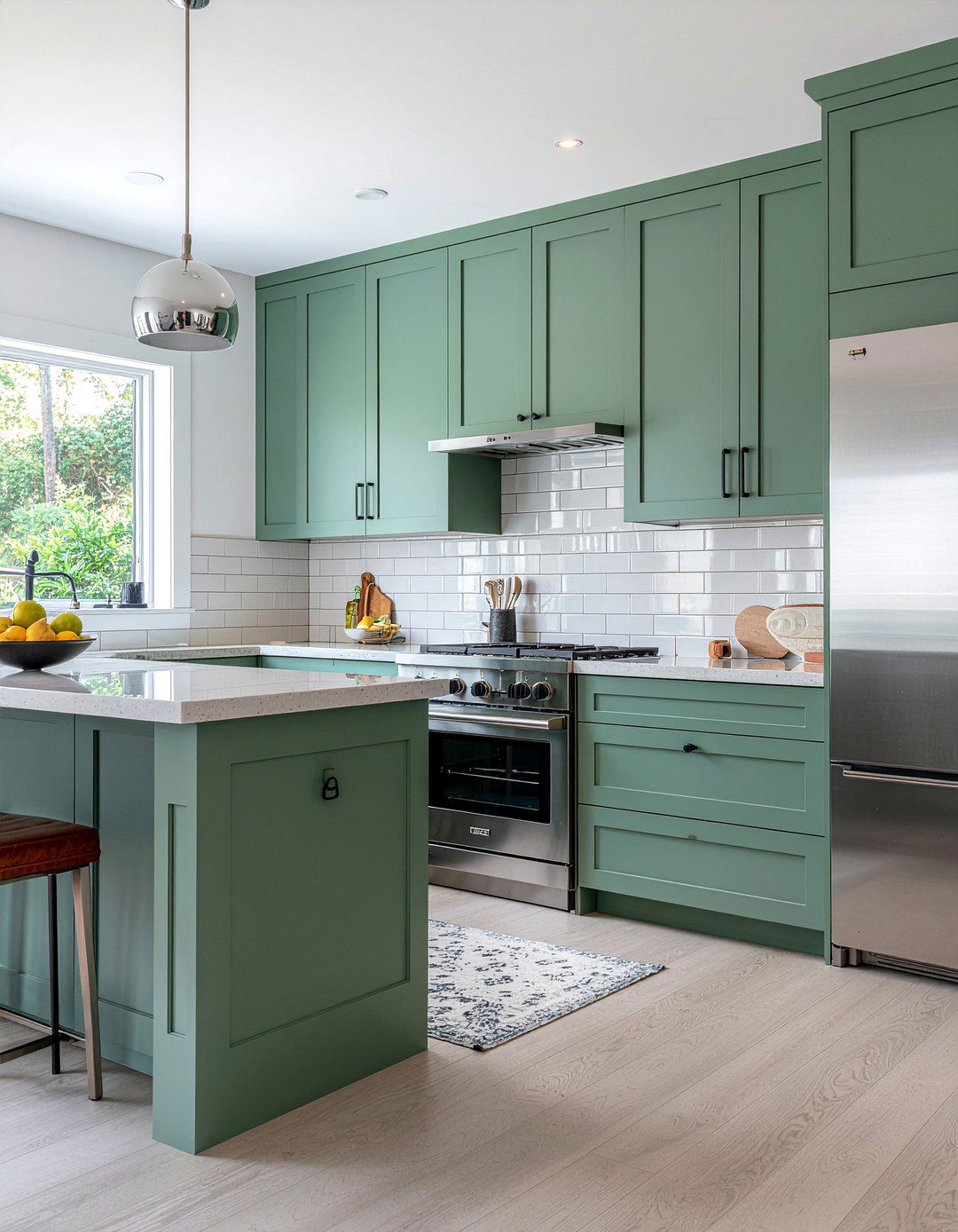Eucalyptus green kitchen cabinets - 30 green kitchen cabinet ideas