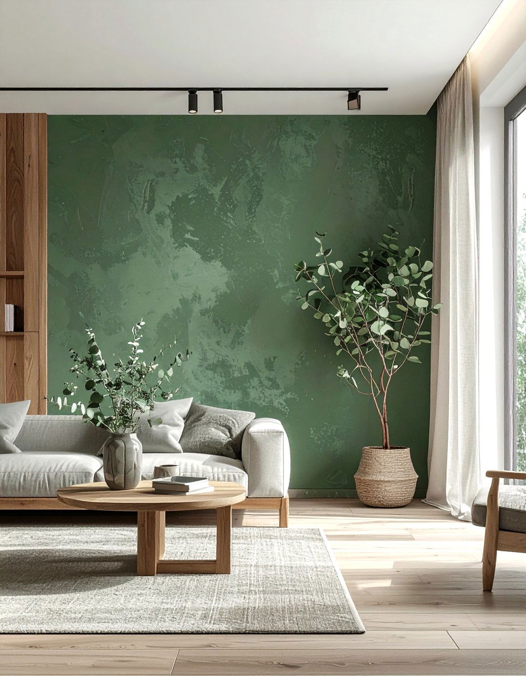 Eucalyptus green wall - 30 living room green walls