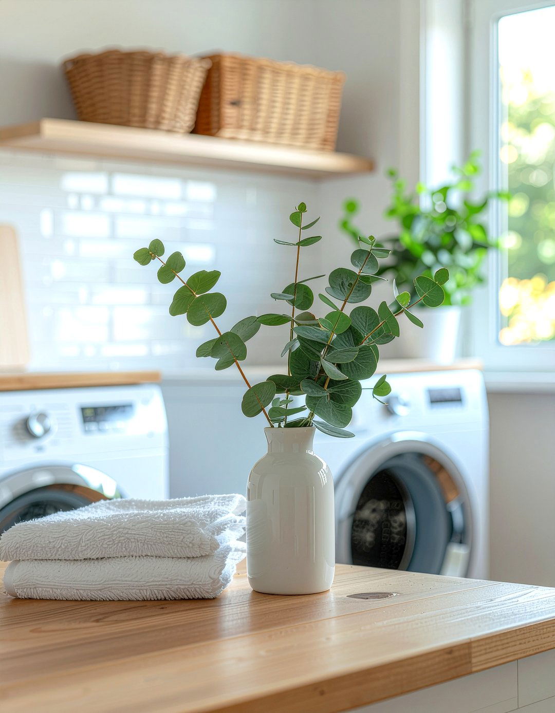 Eucalyptus laundry room refresh - 30 eucalyptus decor ideas