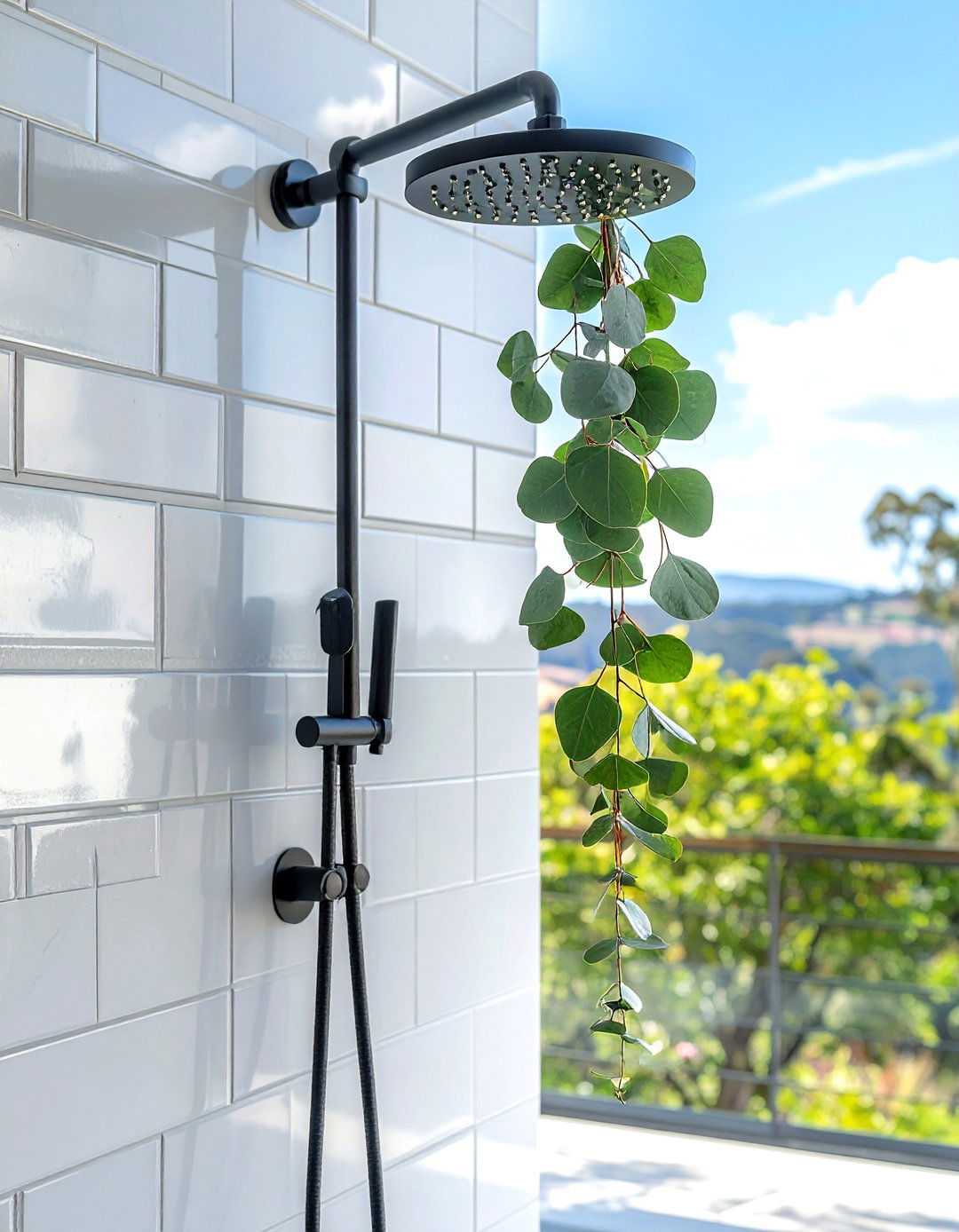 Eucalyptus shower bundle - 30 bathroom plant accent ideas