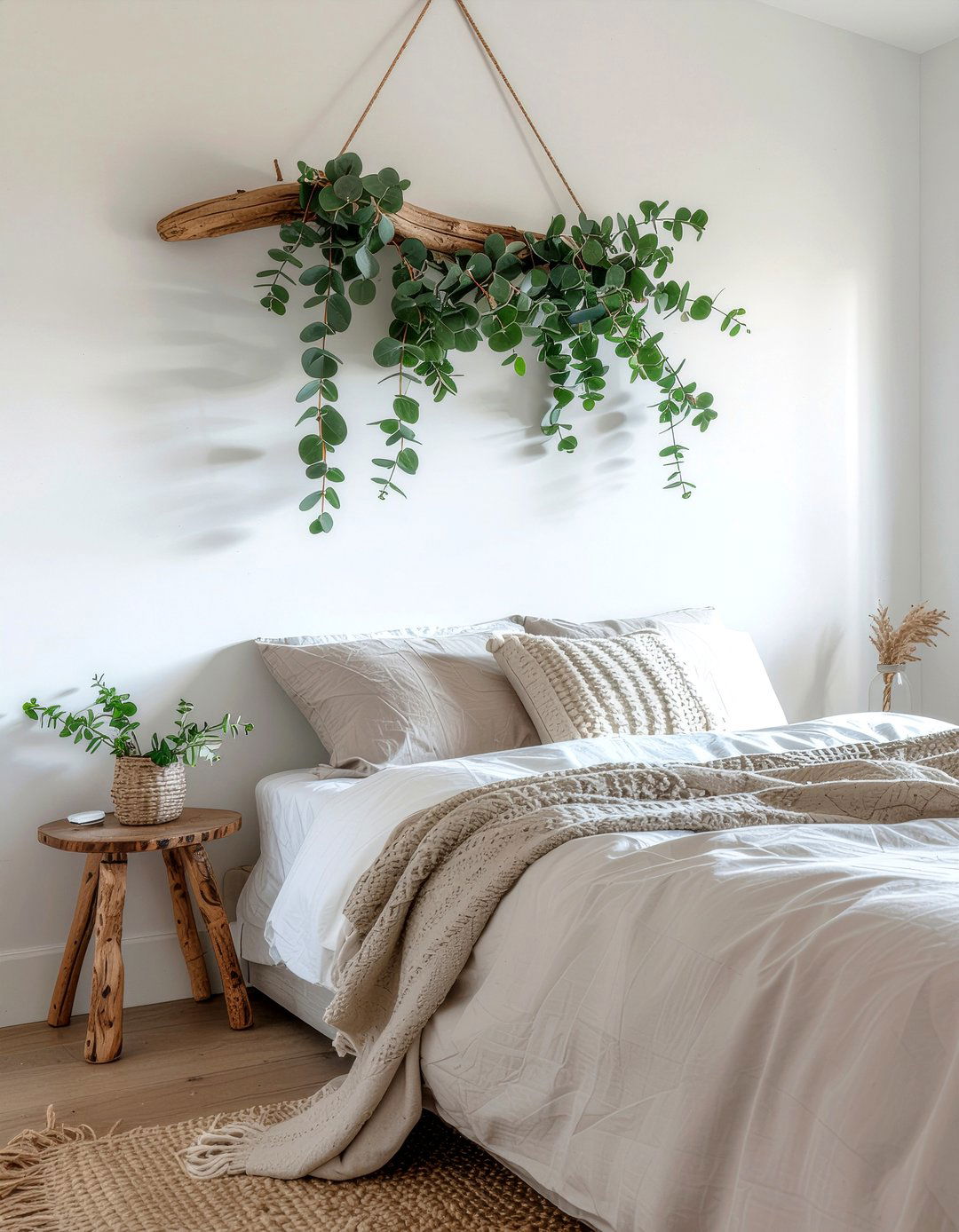Eucalyptus wall hanging boho - 30 eucalyptus decor ideas