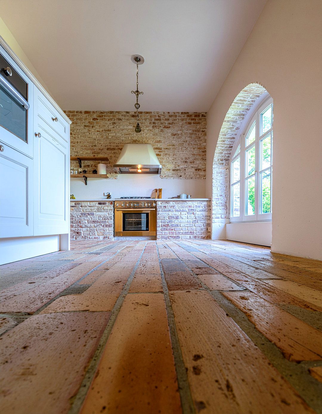 European style brick floor kitchen - 30 brick floor kitchen ideas