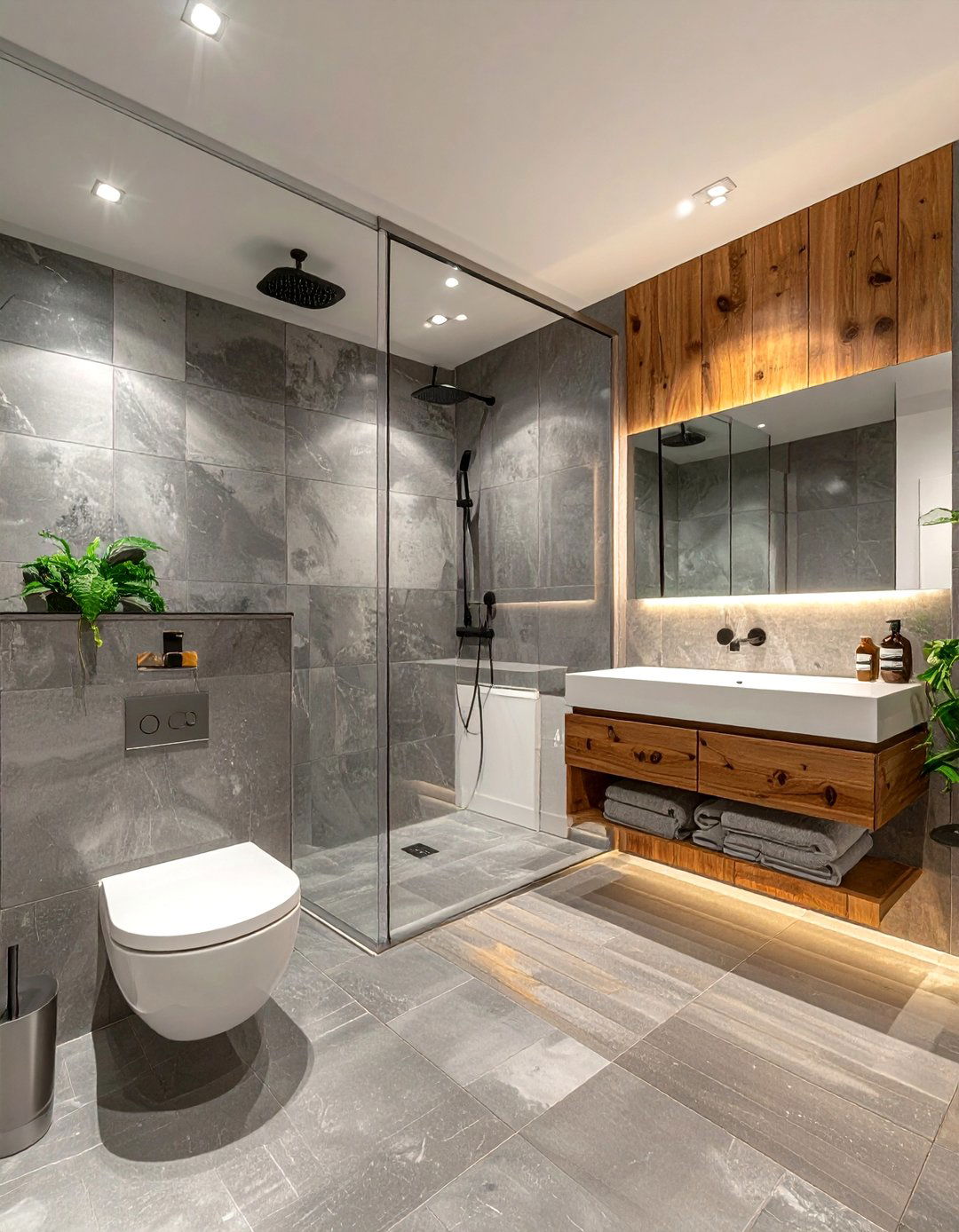 European style wet room - 30 bathroom furniture layout