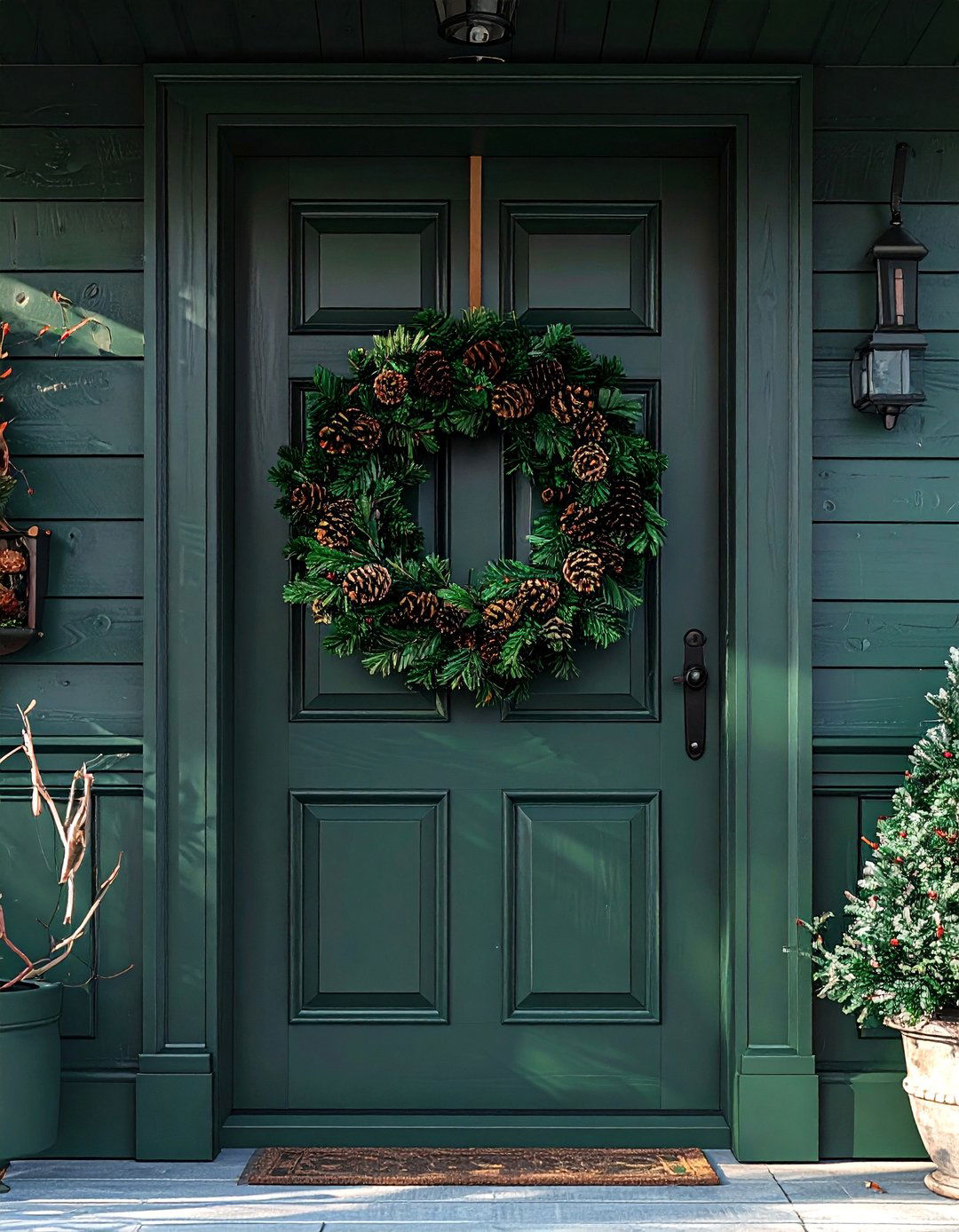 Evergreen wreath - 30 forest decor ideas