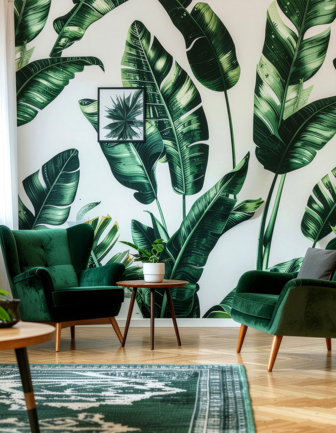 Exotic Leaf Wallpaper - 30 living room tropical wallpapers
