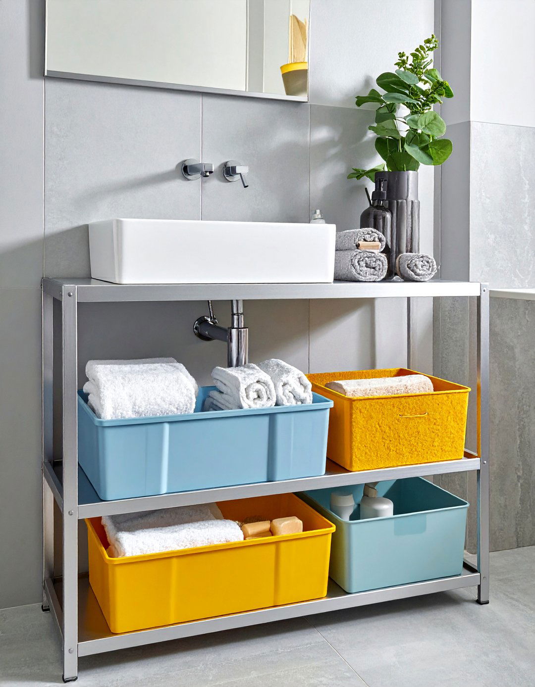 Expandable Sink Shelf - 30 under sink bathroom storage ideas