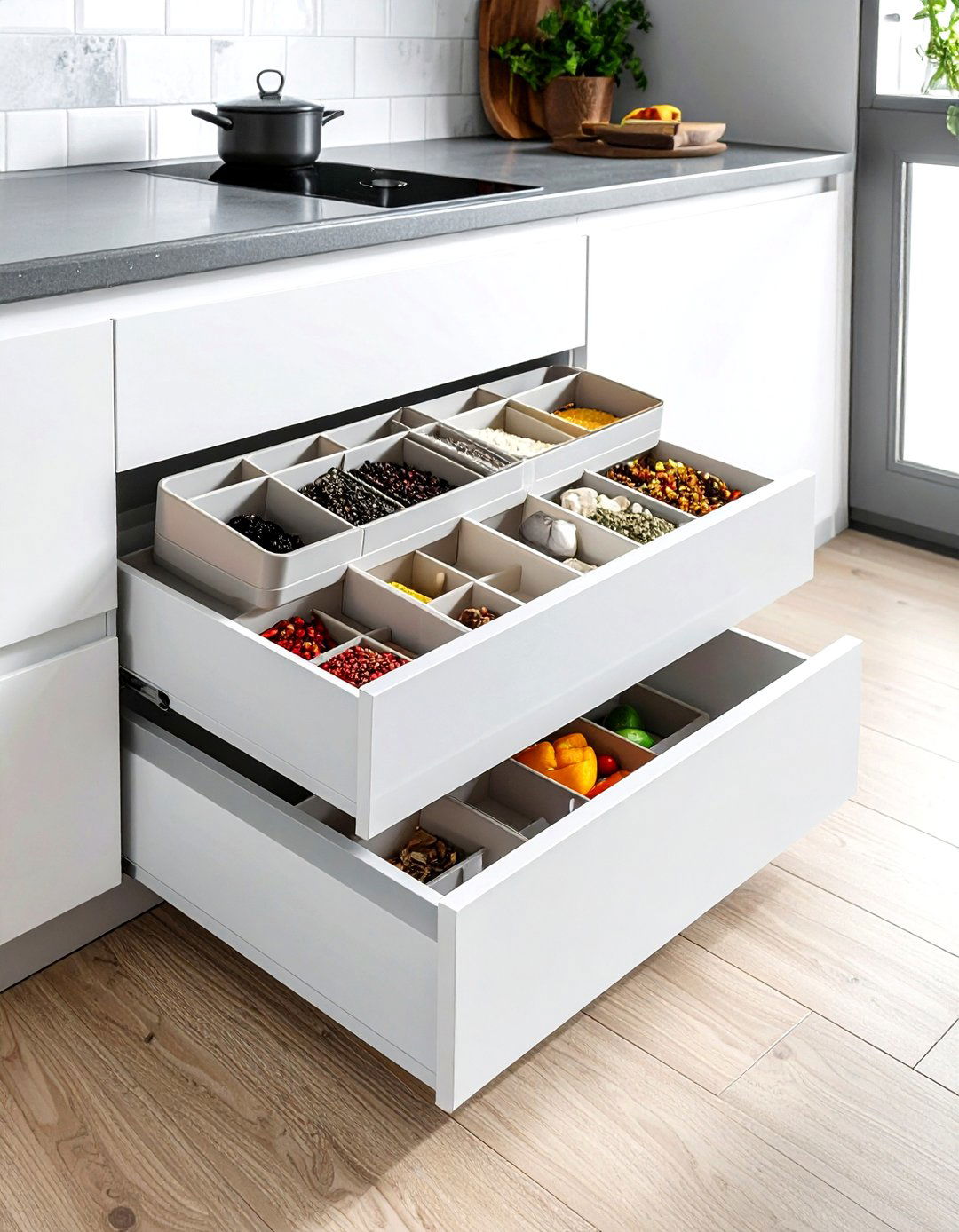 Expandable Spice Rack Tray - 30 spice drawer kitchen ideas