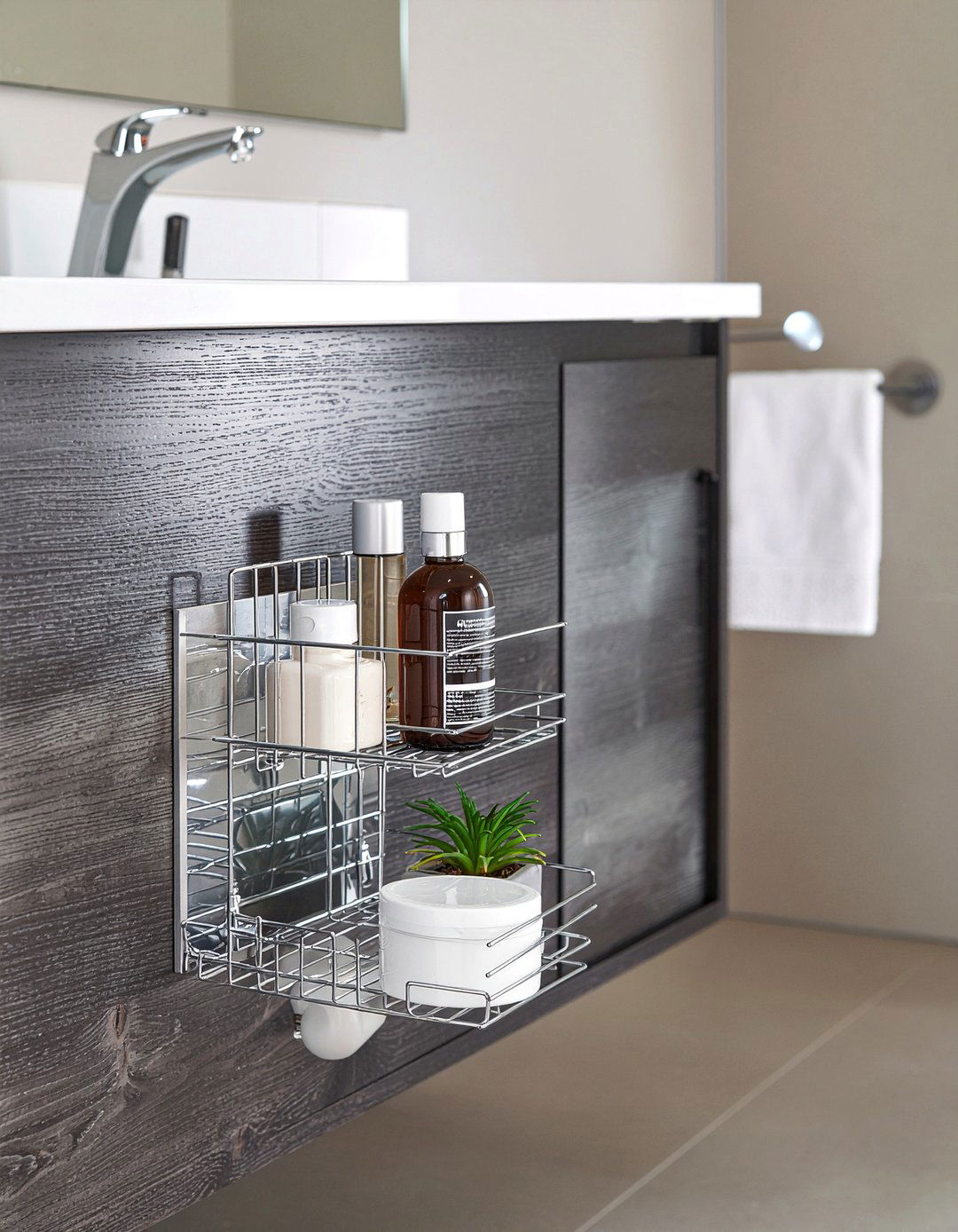Expandable Under Sink Rack - 30 bathroom cabinet organizer ideas