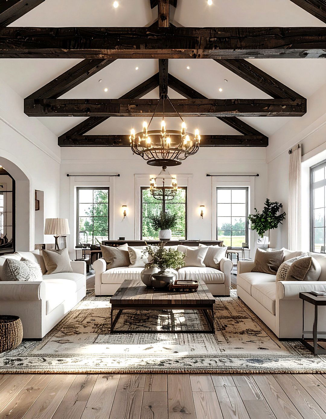 Exposed Beam Barrel Ceiling - 30 living room barrel ceiling ideas