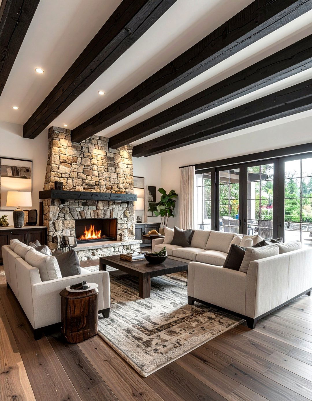 Exposed Beam Ceiling Living - 30 old house decor ideas