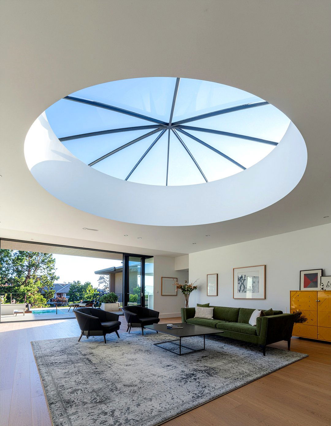 Exposed Beam Dome - 30 living room dome ceiling ideas