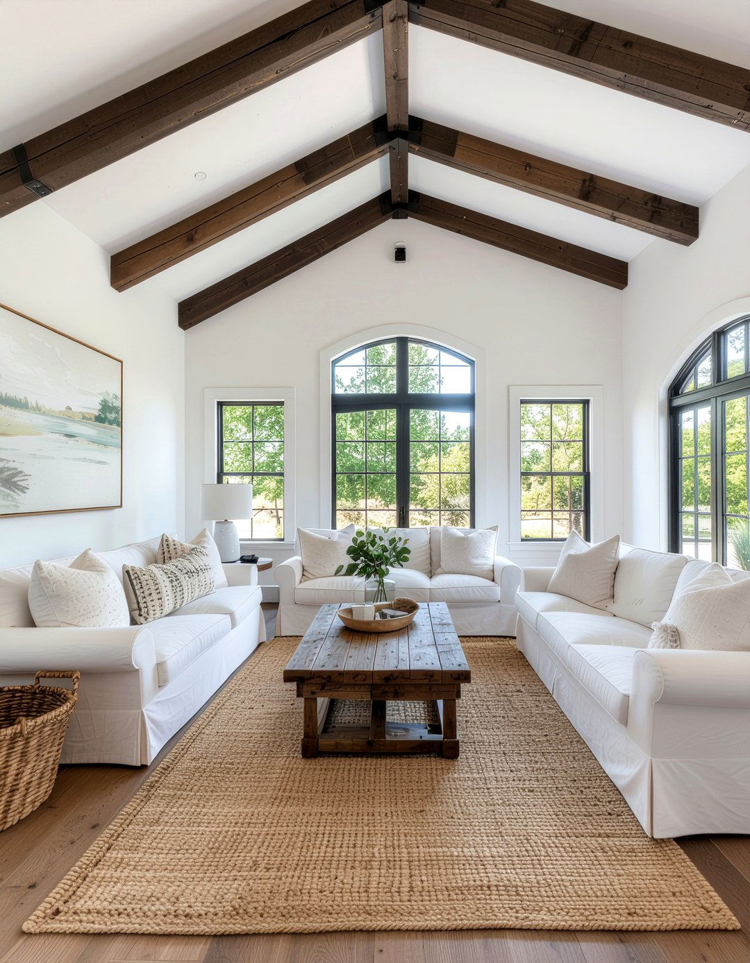 Exposed Beam Living Room - 30 character home living room ideas